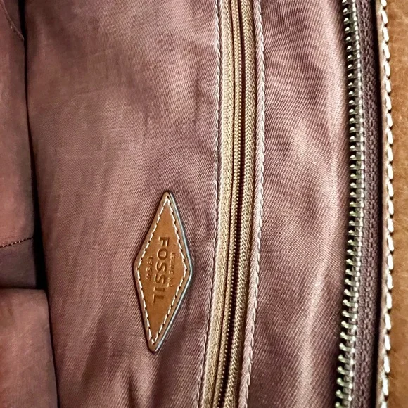 Fossil brown leather tote - Picture 4 of 7
